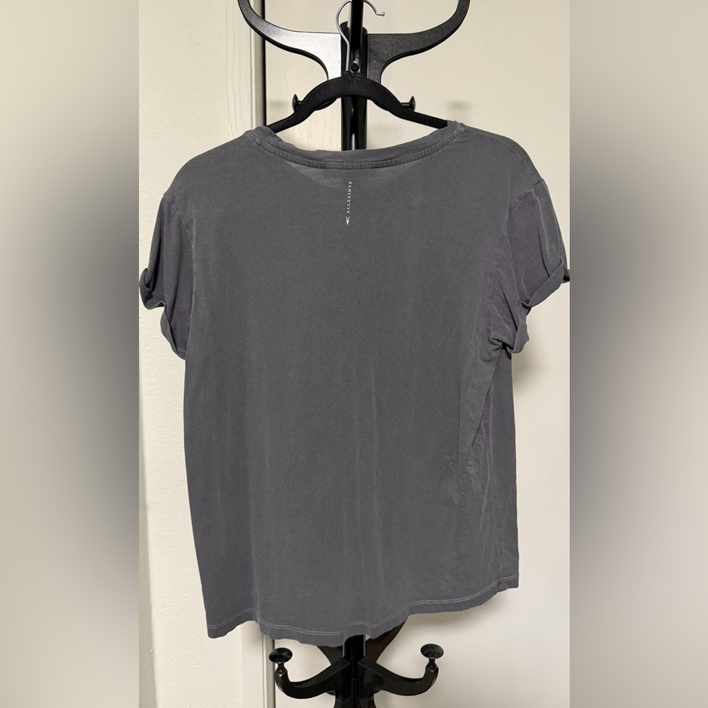 AllSaints Charcoal “Anna” Short Sleeve Tee - Medium - Picture 2 of 7